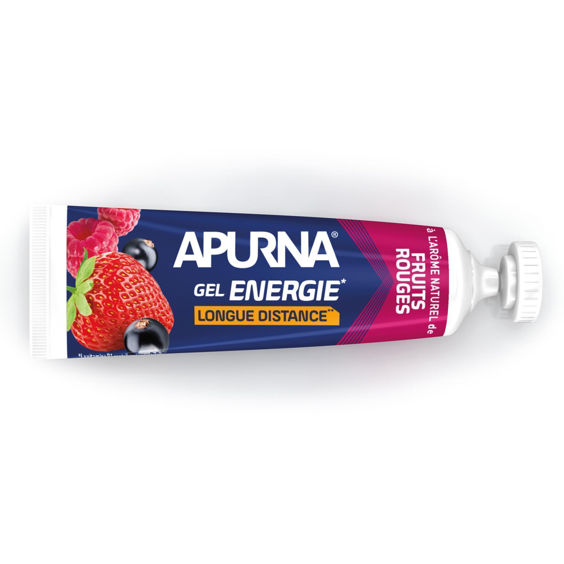 Confezione da 25 gel Apurna Energie Longue Distance Fruits Rouges - 35 g