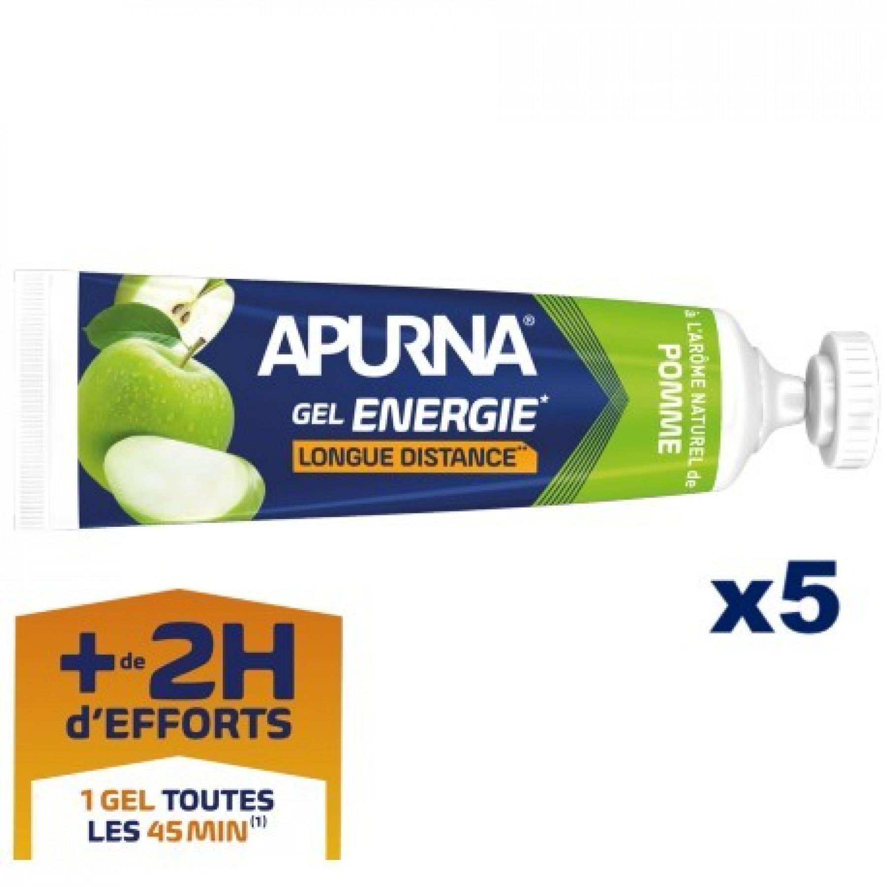 Confezione da 25 gel Apurna Energie Pomme verte- 35g
