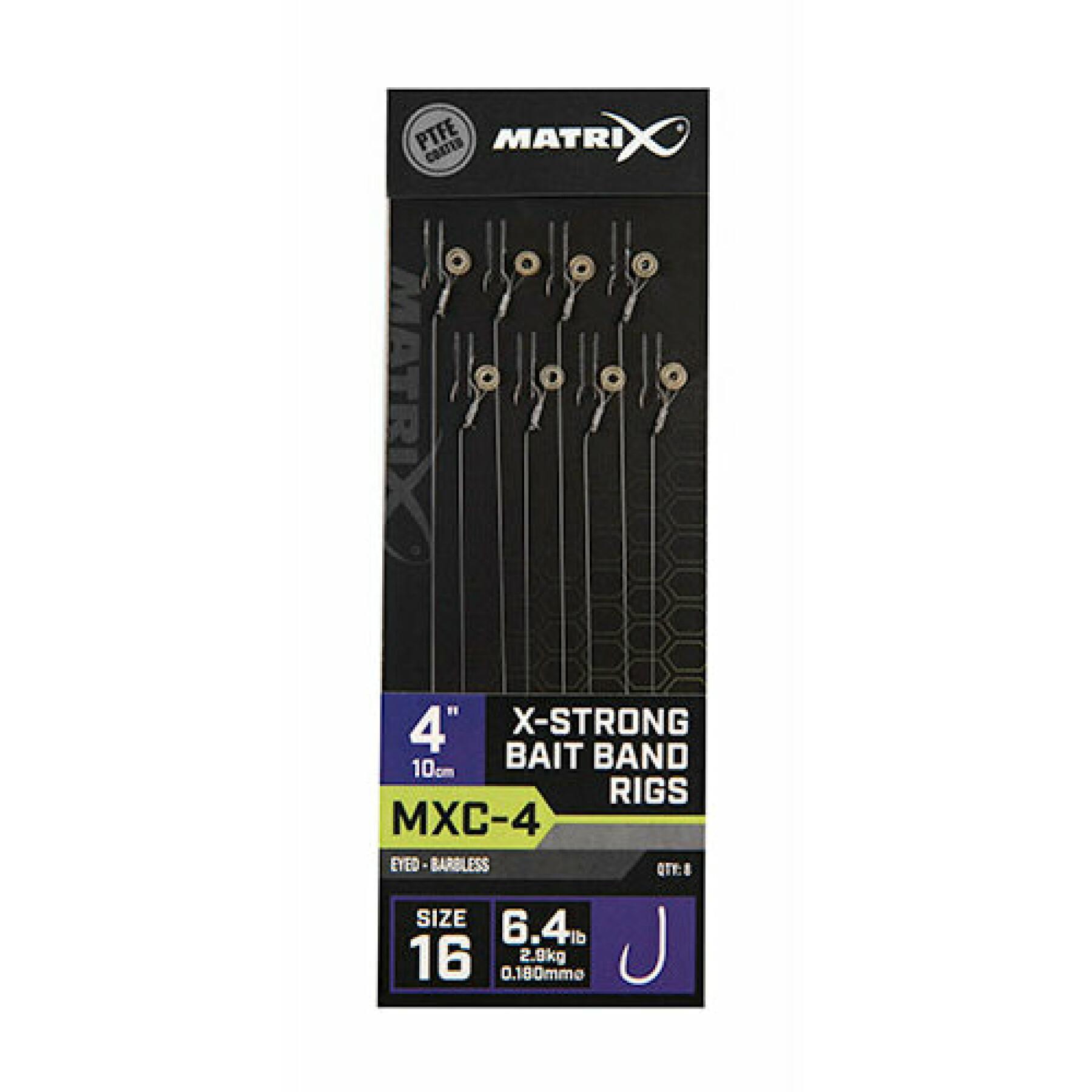 Leader Barbless Matrix MXC-4 X-strong Bait Band 10cm x8