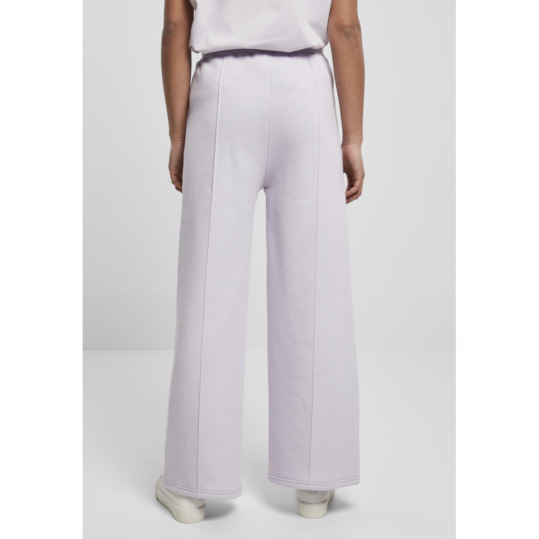 Pantaloni da donna Urban Classics straight pin tuck-grandes tailles