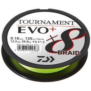 Treccia Daiwa Tournament 8 Braid Evo + vert